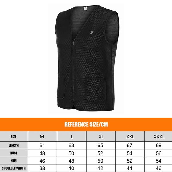 

outdoor t-shirts winter warm women men usb charging heated vest for fishing hunting intelligent electric heating clothes sleeveless jacke, Gray;blue