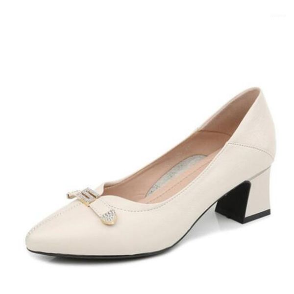 

sale 2020 new spring rhinestone pointed shoes genuine leather shoes fashion high heel elegant temperament women1, Black