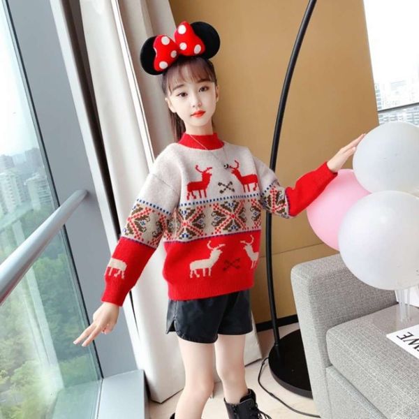 

winter wear, girls' sweater pullover, autumn plush and thickened 2020 new girl's children's t-shirt 4dkj, Blue