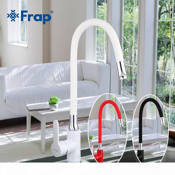 

wholesale business style black white red silica gel nose any direction kitchen faucet cold and water mixer f4042 f4041 f4043