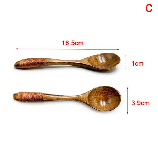 

1pc soup teaspoon mixing long handle wooden spoon bamboo cooking tool desserts salad forks 1pc soup h jlleqr