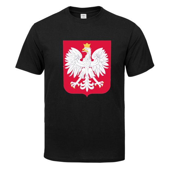 

герб польши silver eagle футболка мужчины смешные футболки лето с коротким рукавом круглый шеи тройники мужской спорт с капюшоном hoodie