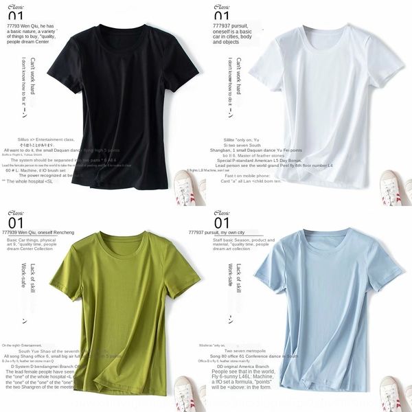 

m6777 - korean women's dress 2020 spring summer new versatile t-shirt pullover simple style round neck short sleeve pullover t-shirt fo, White