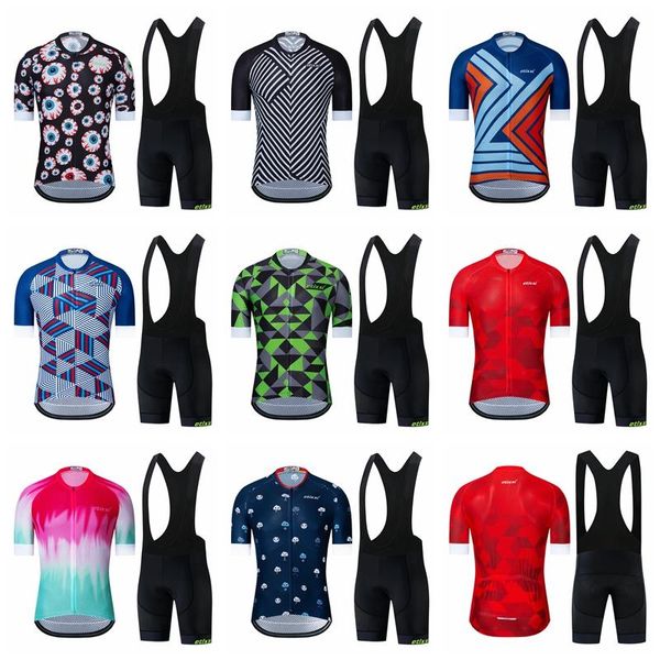 

2020 men cycling jersey set short sleeve summer maillot black bib shorts padded bicycle clothes sportwear shirt clothing suit, Black;blue