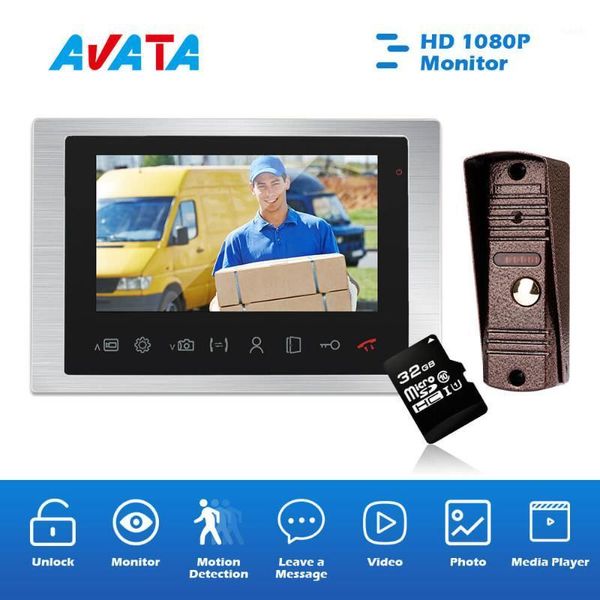 

10 inch 1080p monitor home visual intercom system video doorphone support sleep mode ir motion detection unlock talk monitoring1