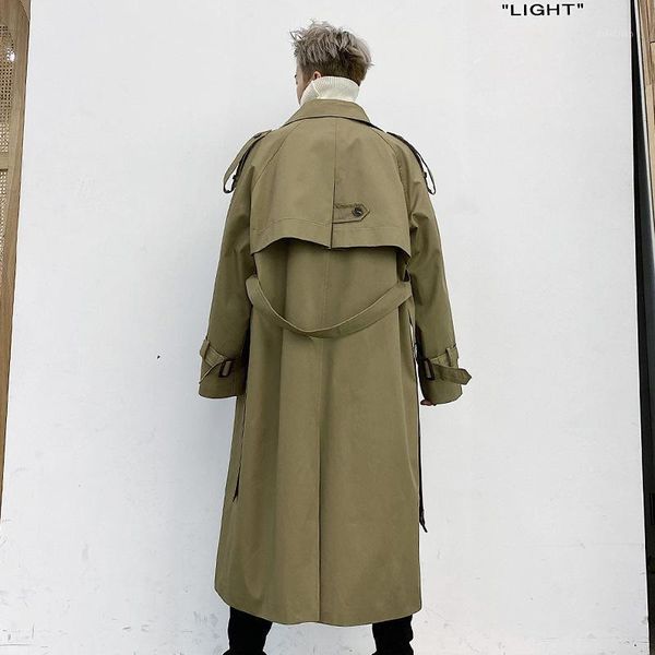 

men's jacket loose windbreaker fashion solid color trend design coat autumn hip-hop1, Tan;black