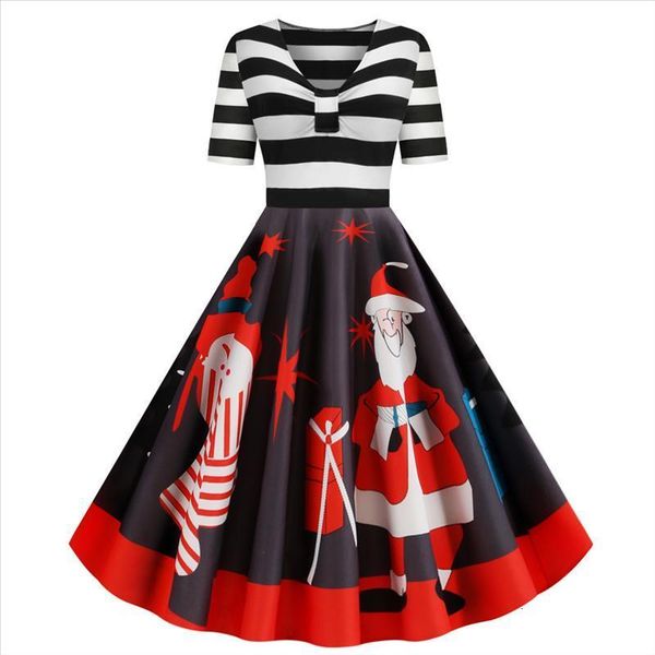 

good fabric 2020 new design women dress vintage party korean knitted asymmetric kawaii work new gothic office 50474, Black;gray