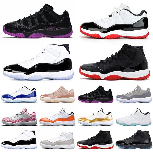 

ale bred 11 metallic jumpman 11s silver men women basketball shoes space jam concord gamma blue nakeskin s high, White;red