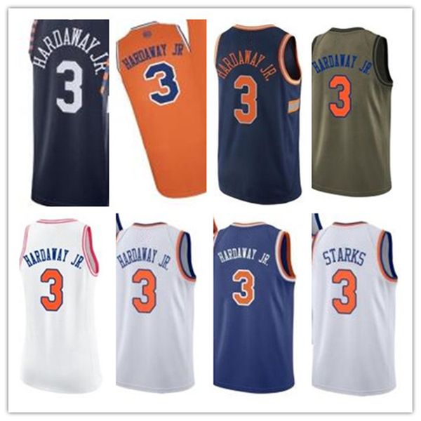 

custom 2021 knick style jerseys black white green army green 3 tim hardaway jr basketball jersey ing, Black;red