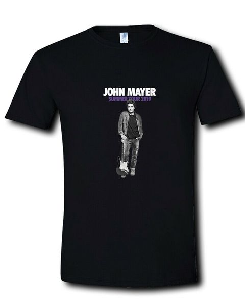 

john mayer summer tour 2020 американская певица black s m l xl 2xl 3xl печатные чистый хлопок мужчины tee балахон дизайнеров футболки толсто