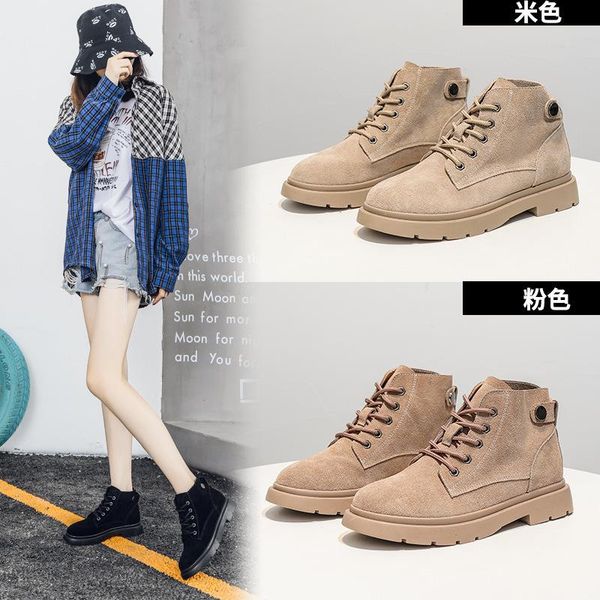 

2020 martin boots women's british style versatile single shoes boots show thin spring thin short show small feet, Black