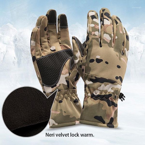 

women men multicolored thermal cycling hiking elastic ski gloves portable warm waterproof anti slip outdoor windproof winter1