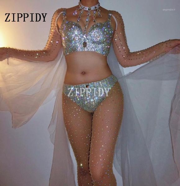 

sparkly bra short outfit set bling rhinestones bikini singer stage wear birthday silver diamonds dance clothing1, Black;red