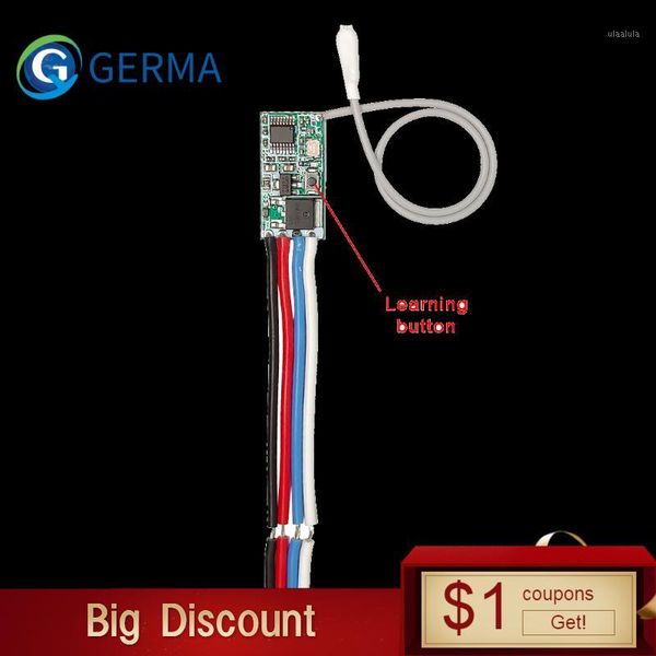 

remote controlers germa universal wireless 433 mhz dc 3.6v-24v control switch 433mhz 1 ch rf relay receiver led light controller diy kit1