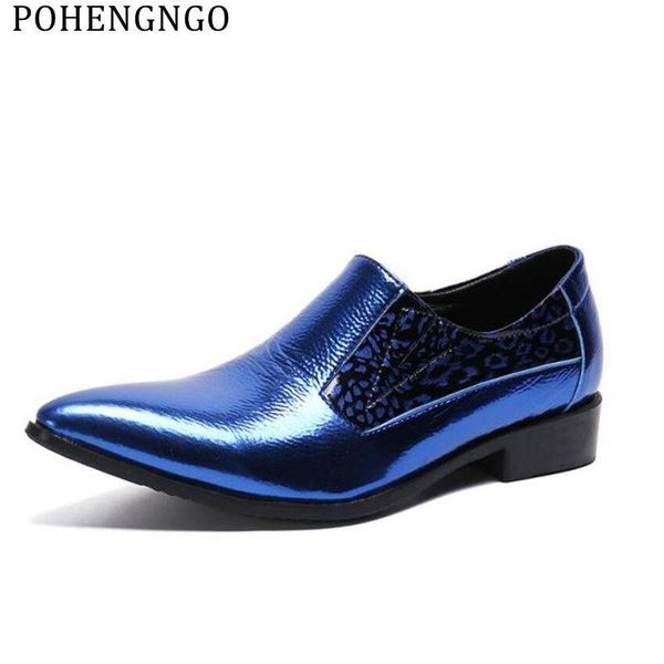 

new blue oxford shoes italian bright skin business casual men leather formal dress flats designer moccasins loafers shoes 38-46, Black