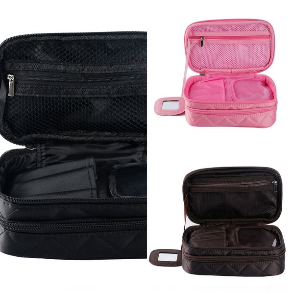 

g3le0 bagbag diamond creative geometric double-layer wash storage bagcosmetic waterproof new nylon storage bag portable cosmetic case tx3hg