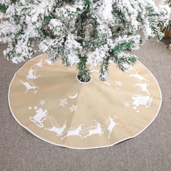 

christmas decorations 90cm golden tree skirt base short plush xmas floor mat ornaments decor cover home party