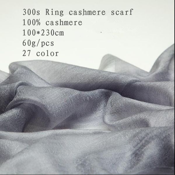 

naizaiga 100% cashmere 300s thin brand luxury solid summer pashmina autumn winter beautiful big size shawl,yr11 201103, Blue;gray