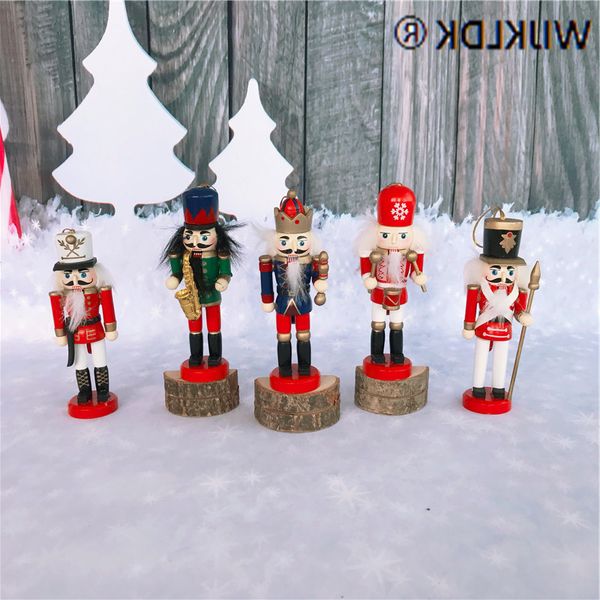 

christmas ornaments walnut decoration soldier tree wooden for home new year decoration-c
