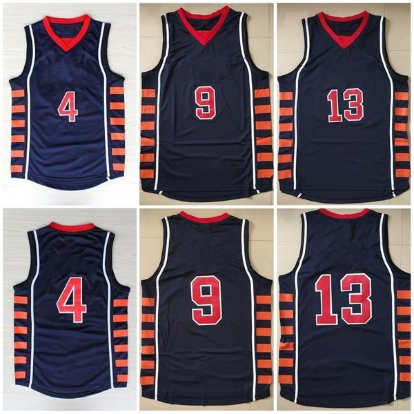 

vintage 2004 basketball jerseys 6 13 9 4 jersey men navy blue stitched, Black