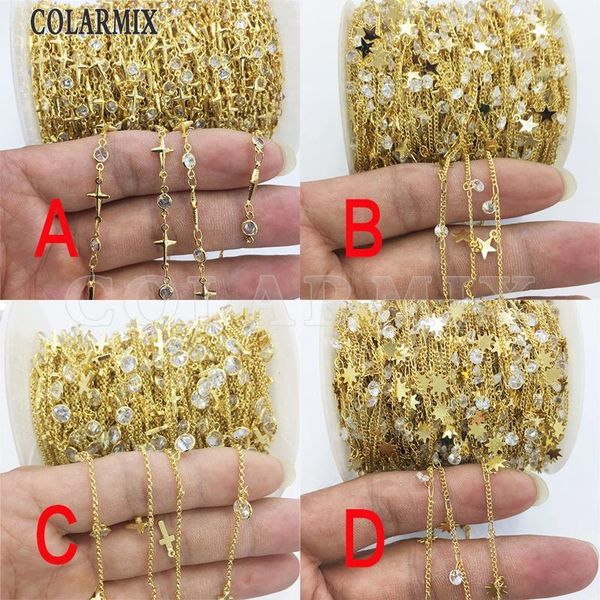

chains 3 meters handcrafted chain necklace multi kinds crystal beaded rosary accessories for jewelry making 511161, Silver