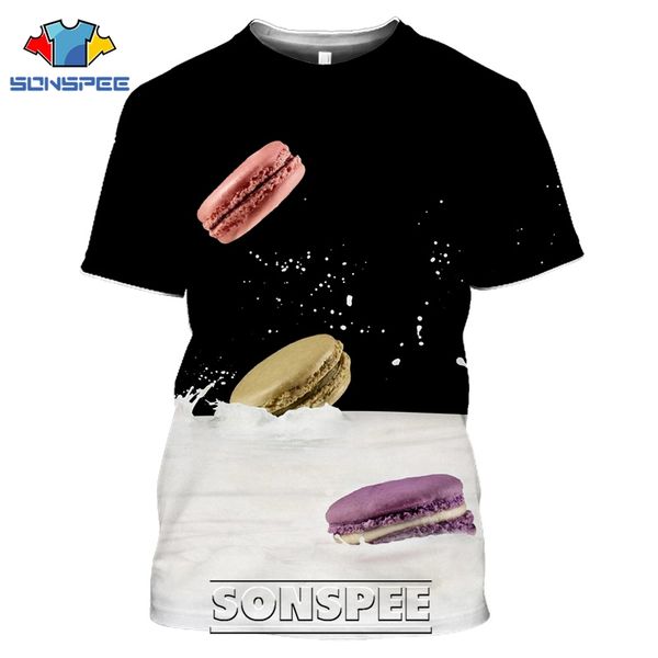 

macarons color sessert 3d print shirts harajuku horror comics men clothing