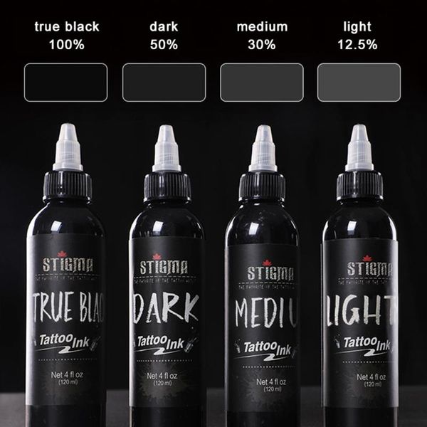 

1pcs 120ml 4 colors tattoo ink black long lasting semi permanent tattoo supplies professinal microblading ink for body art paint