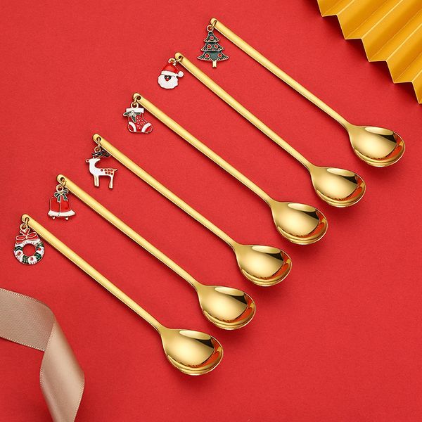 

cristmas xmas for decorations ornament stainless spoon navidad natal home decore christmas decor