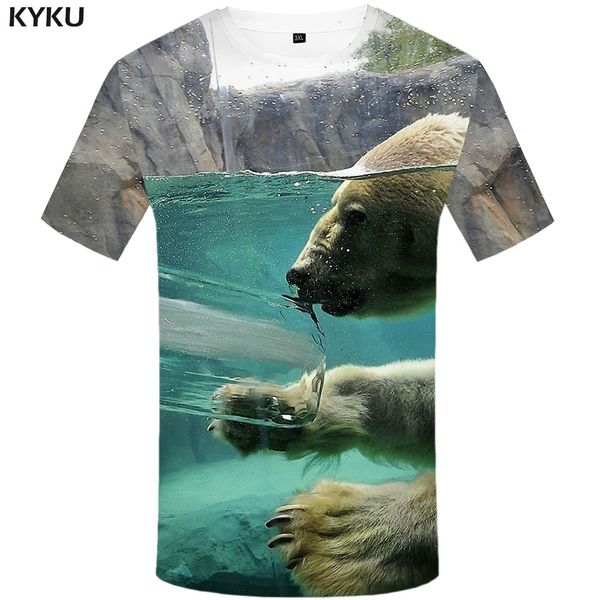 

brand russia bear 3d animal funny printed 3d print shirts oversized hippie kawaii men clothing