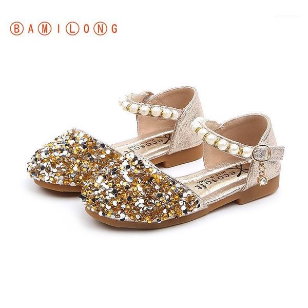 

athletic & outdoor summer kids shoes soft bottom girls princess children sandals wedding party for dance big single k1311, Black