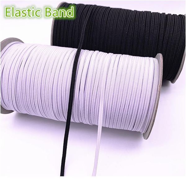 

3-12mm 5 yards hight-elastic bands spool sewing band flat elastic cord white black for jewelry making diy handmade acc jllmtx