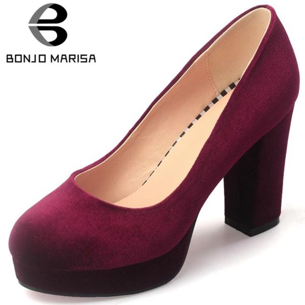 

bonjomarisa классический solid color high heels сладкая жемчужина бабочки узел насосы женщин осень платформа обувь женщина, Black