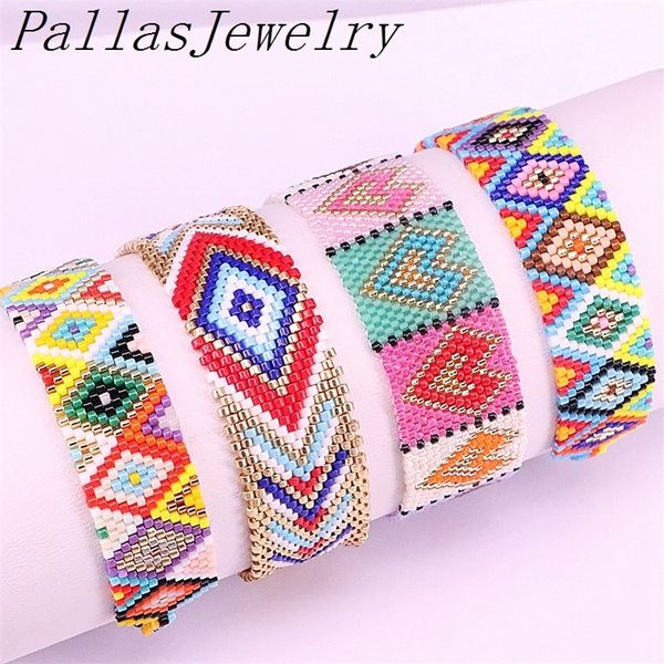 

5pcs men geometric heart bracelet bangle for women lucky eye jewelry friendship cuff bracelets y200918, Black