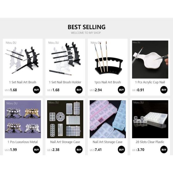 

stainless steel nail manicure tools storage box nail dotting drawing pens buffer grinding files organizer case conta jllmzl