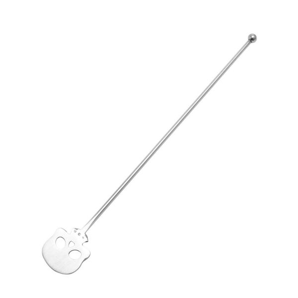 

2pcs stainless steel beverage coffee mixers skull shape spoon kitchen accessories swizzle stick c jlliye yy_dhhome