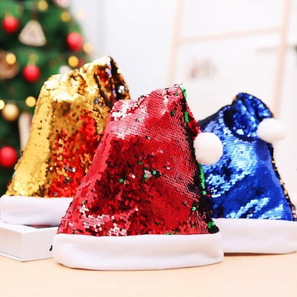 

beanie/skull caps fashion funny light christmas hats beanie magic cap adults party women changing kids for girls sequin co d8l4, Blue;gray