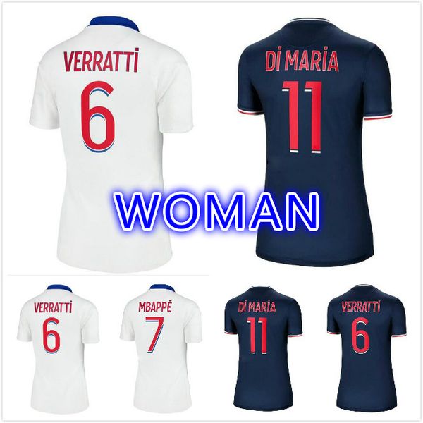 

woman 20 21 di maria mbappe icardi mujeres jerseys draxler hogar al aumento de casa de futbots kimpembe verratti lady maillots de foot, Black;yellow