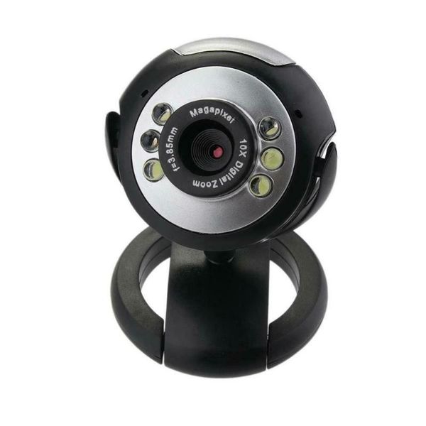 

usb hd camera with microphone 30 mega pixel web cam 6 led hd webcam camera mic for pc laptop