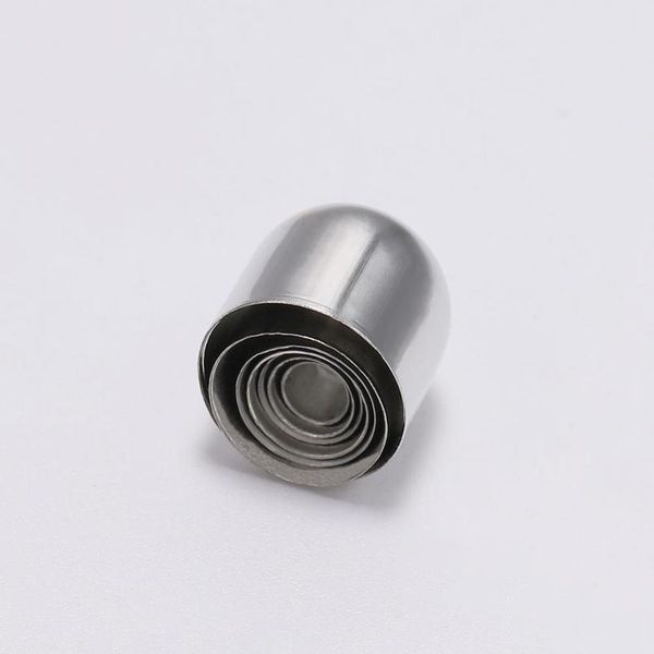 

50-100pcs leather cords bracelets buckle finding end tip tassel caps 3 4 5 7 8 10 mm crimp end beads bbyzbj, Silver