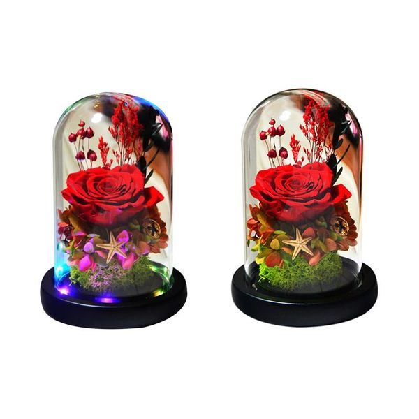 

promotion glow eternal flower rose in flask wedding decor for valentine's day