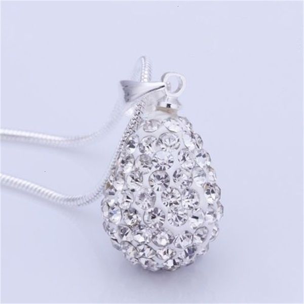 

factoryf0p7crystal silver 925 water-drop fashion new sterling swrsk necklace pendant #r571