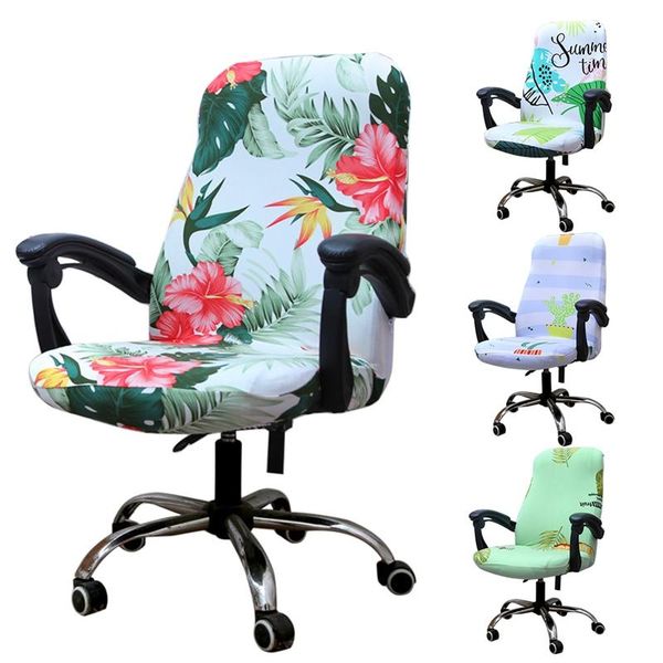

stretch office chair cover printed rotating computer chair cover spandex elastic armchair seat case for meeting room slipcover