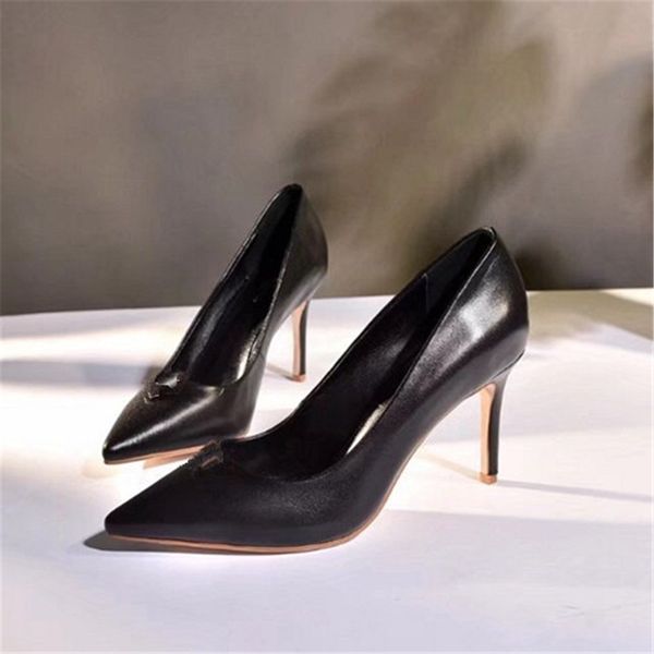 

the new 2021 dress shoes party office universal high heels fashion versatile ladies shoes luxury designer design dcc222, Black