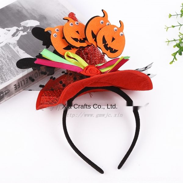 

gwfxt wanshengjie headband headband sequins witch hat dance haunted house popular props ha bar prop pumpkin pumpkin prop sequins witch wansh