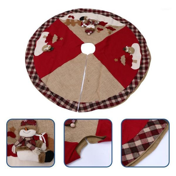 

1pc cloth nice good xmas tree skirt tree skirt cover xmas apron for home gift1