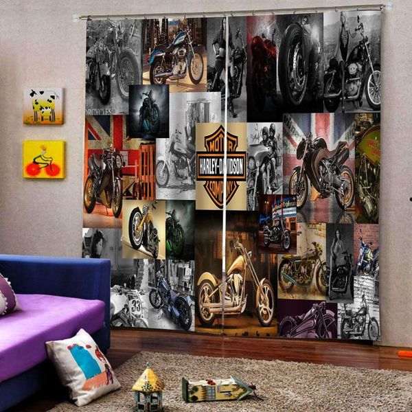 

curtain & drapes custom any size modern european motorcycle background curtains for living room bedroom window home