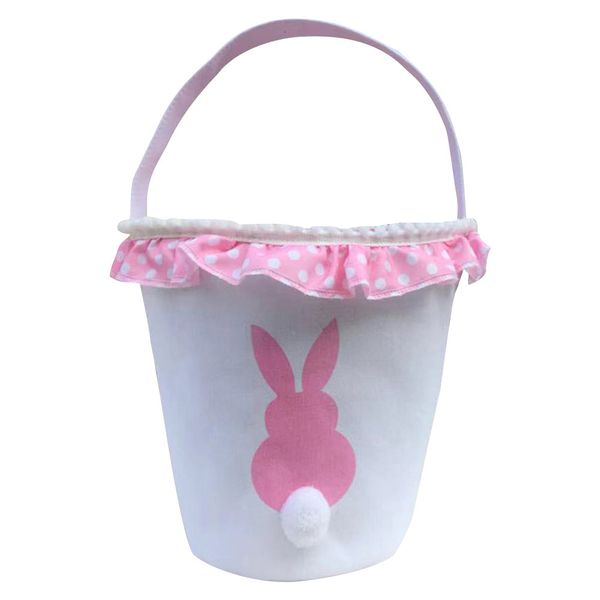 Cesta de Páscoa festivo coelho bonito orelha balde creativo doces saco de presente Easters coelho ovo sacola com rabo rabo w2