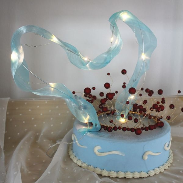 

jgy28 ins style zkucp luminous decoration online celebrity cake ribbon dress dress baking beautiful luminous ribbon cake