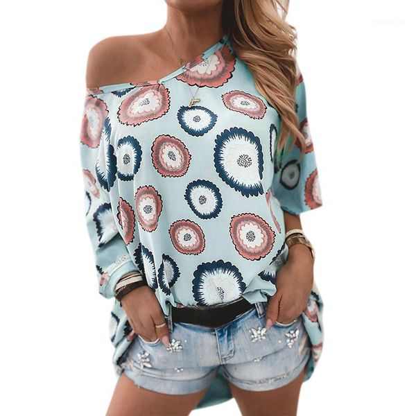 

women's t-shirt t shirt women summer fashion floral printed loose ladies casual v neck female half sleeve1, White