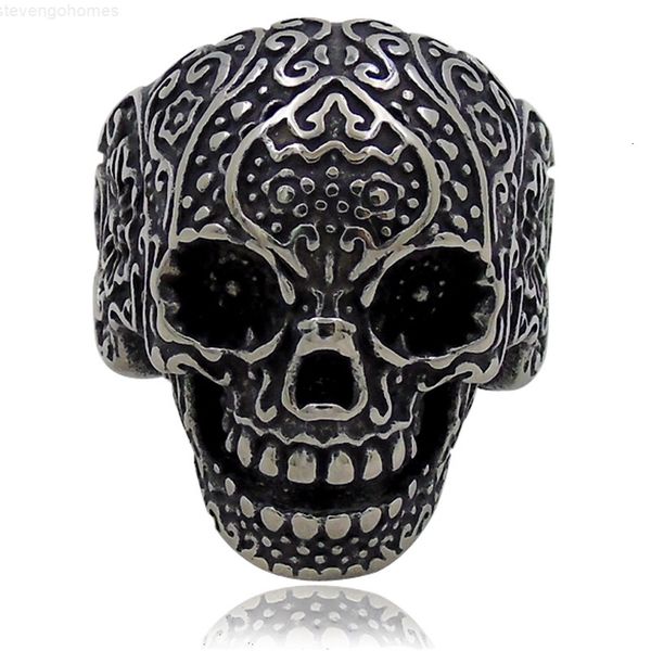 

quality punk shipping gothic mixed assorted 13factory wholesale lots skull style men's vintage tibetan rings, Silver